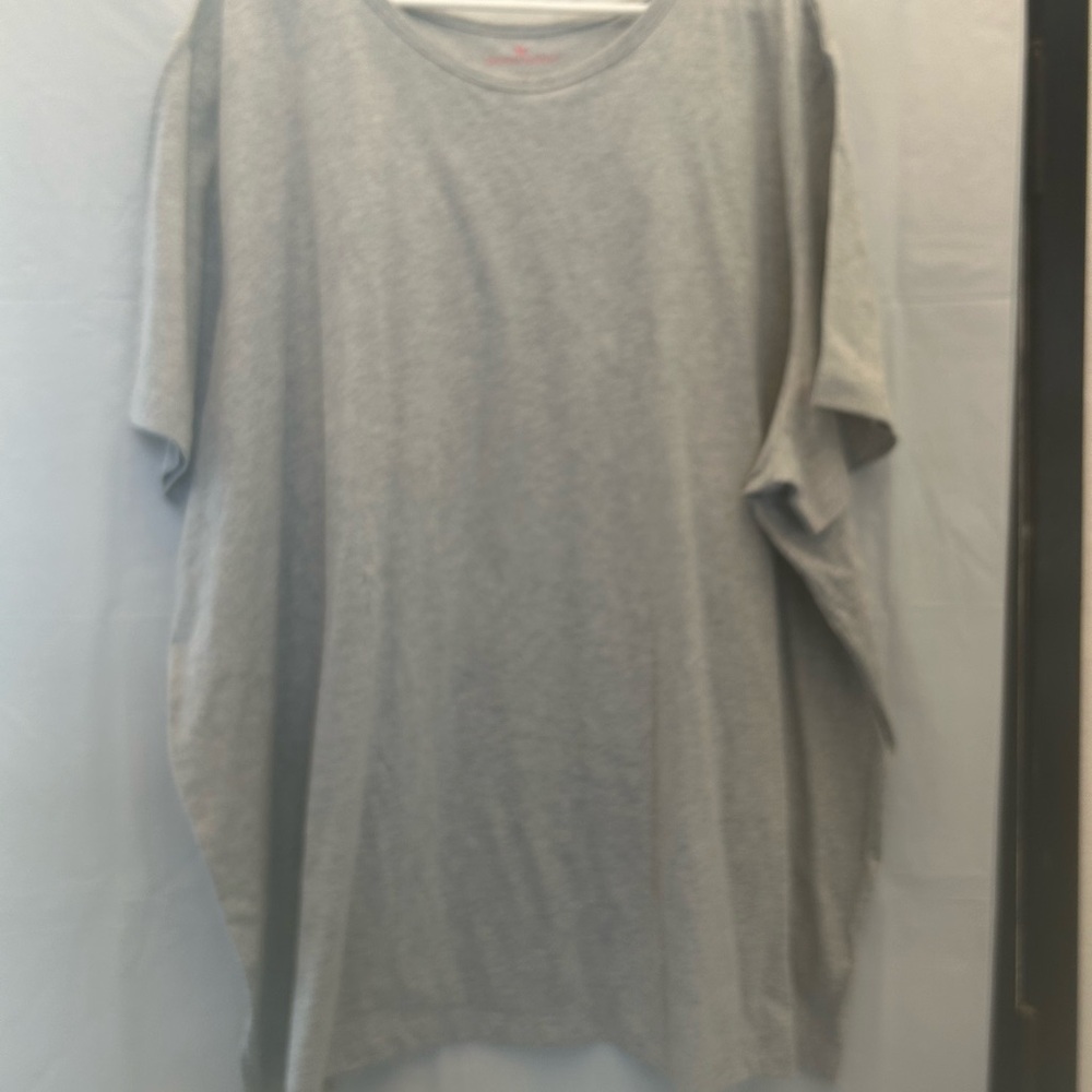 Woman Within Gray Short Sleeve Tee 90% Cotton Sz 4X/34-36 NWNT